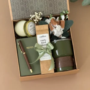 Daily Grind – Coffee Lover Gift Set with Tumbler, Candle & Notebook