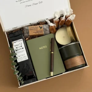 Executive Appreciation Gift Box – Tumbler, Notebook, Coffee & Treats